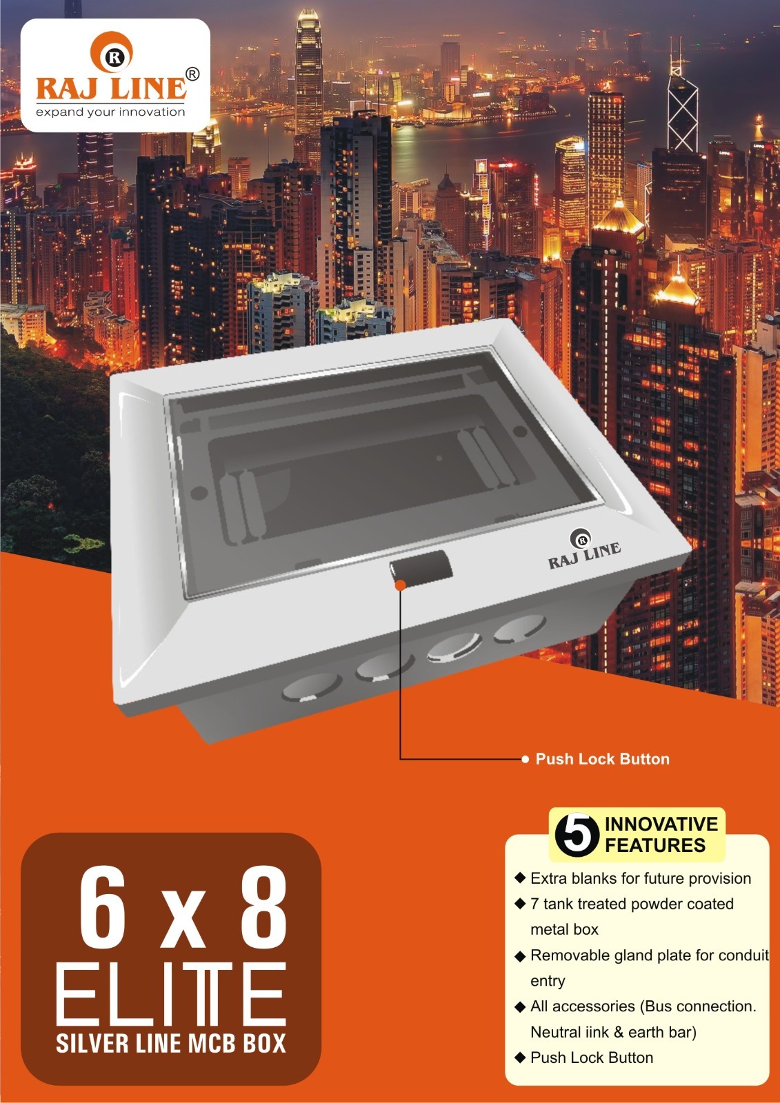 Read more about the article Raj Line – 6×8 Elite Silver Line MCB Box
